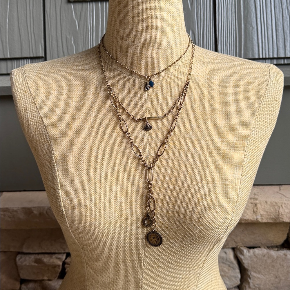 New🌟Free People-Elegant Bronze Layered Necklace Set